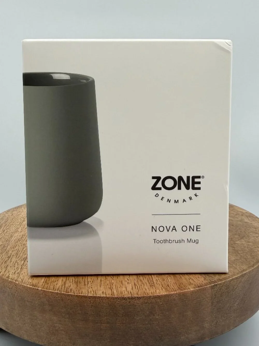 Zone Denmark Nova One Toothbrush Mug Stoneware Matcha Green Sleek Modern NIB